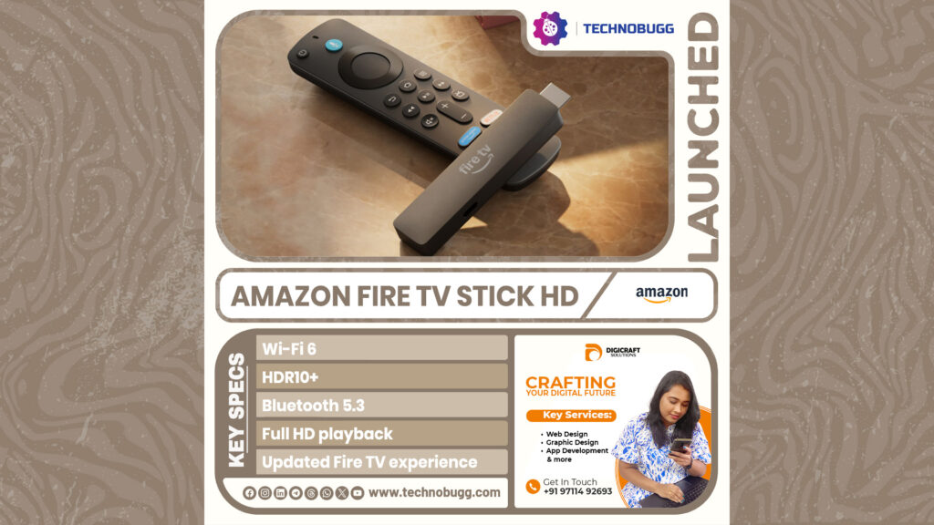 Amazon Fire TV Stick HD Launched in India Amazon Fire TV Stick HD Launched in India