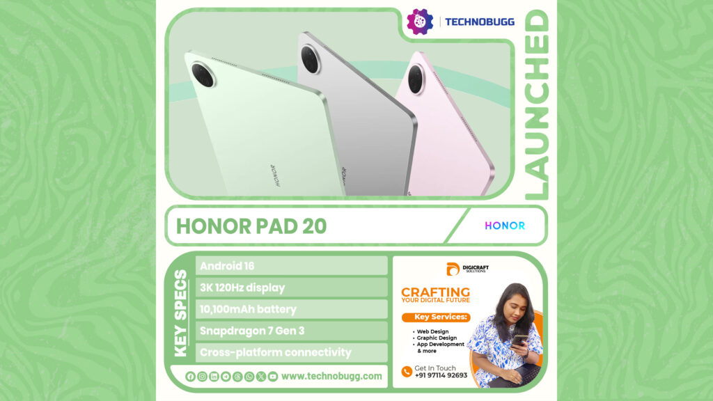 Honor Pad 20 Unveiled Honor Pad 20 Unveiled