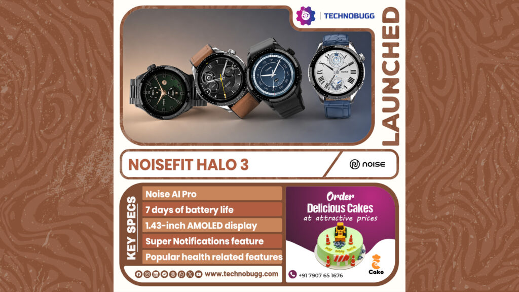 NoiseFit Halo 3 Launched in India