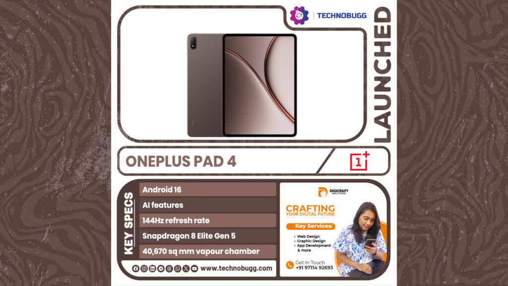 OnePlus Pad 4 Unveiled