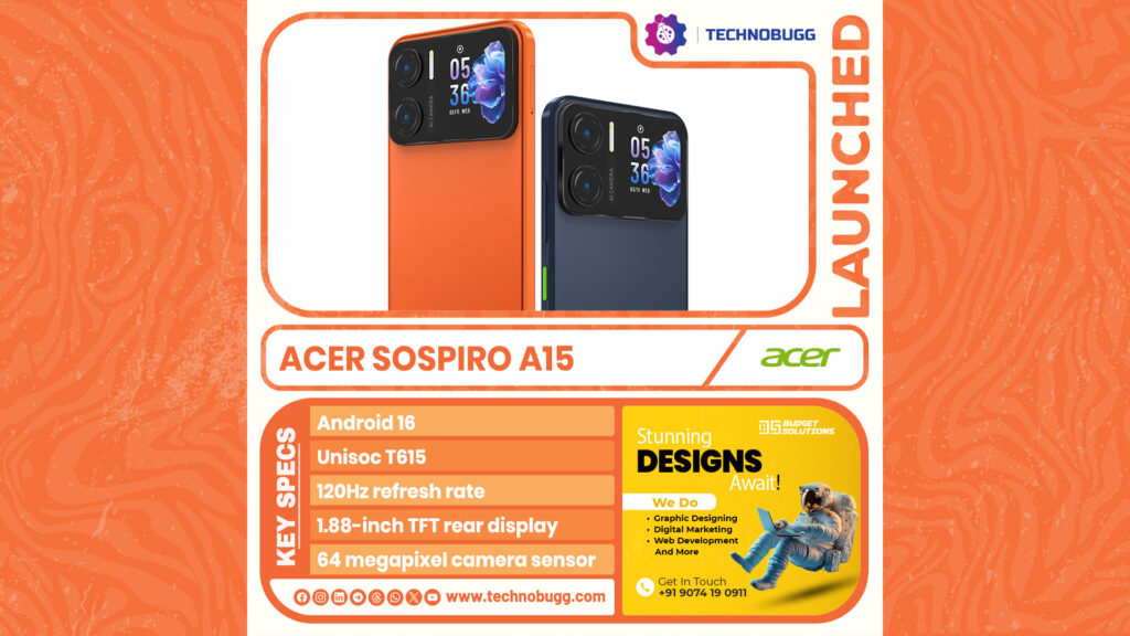 Acer Sospiro A15 Launched Acer Sospiro A15 Launched
