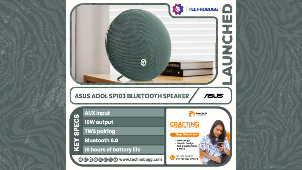 Asus Adol SP103 Bluetooth Speaker Launched