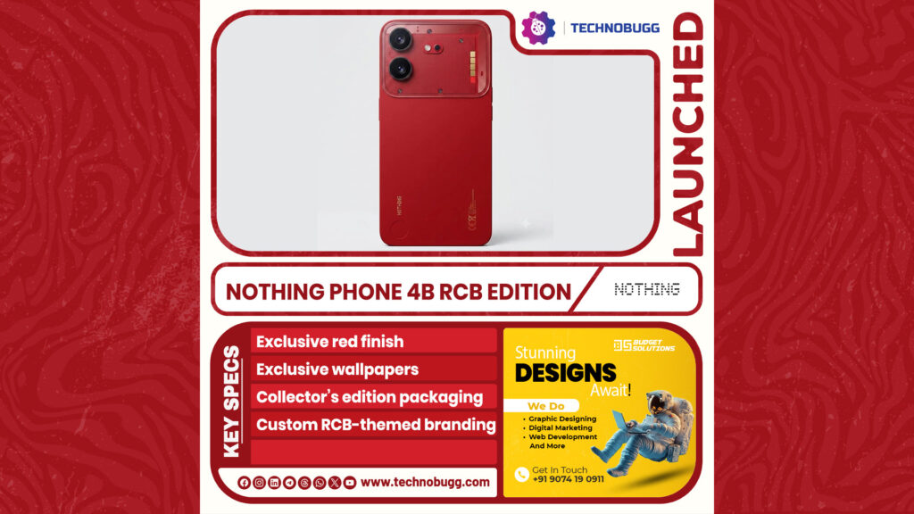 Nothing Phone 4b RCB Edition Launched Nothing Phone 4b RCB Edition