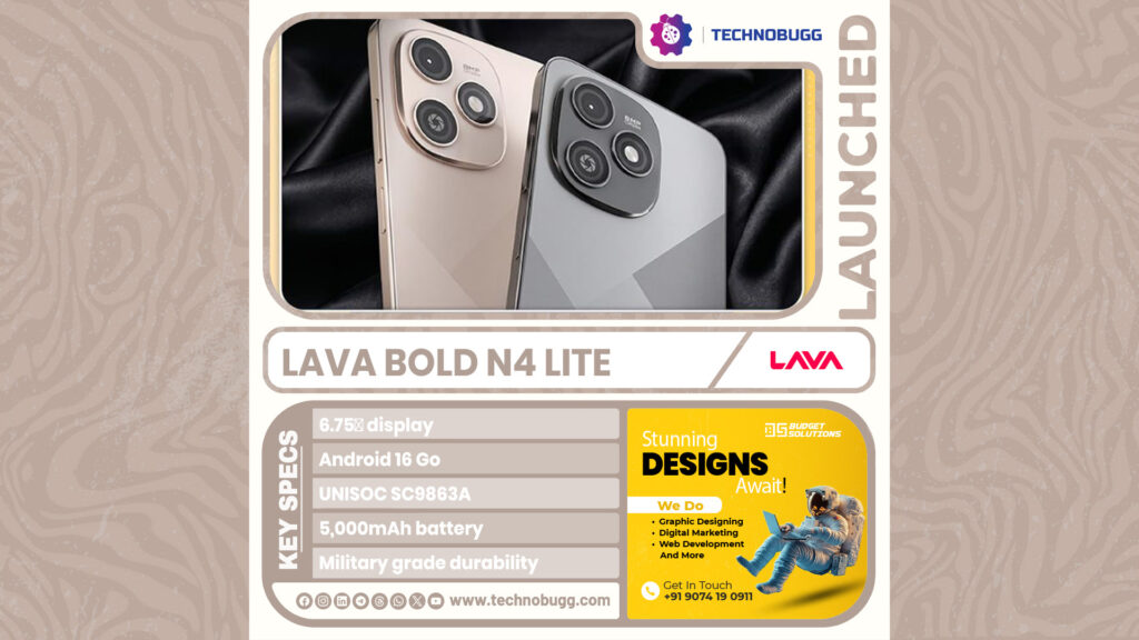 Lava Bold N4 Lite Unveiled Lava Bold N4 Lite