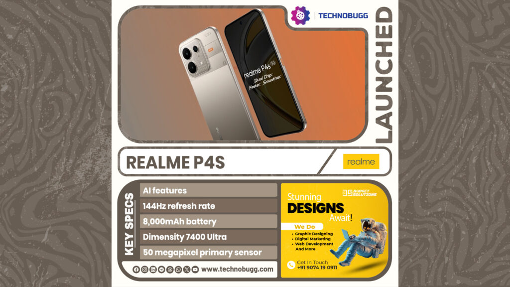 Realme P4s Launched in India Realme P4s Launched in India