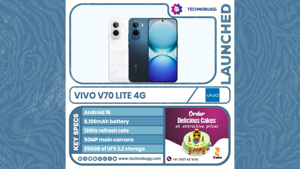 Vivo V70 Lite 4G Unveiled Vivo V70 Lite 4G