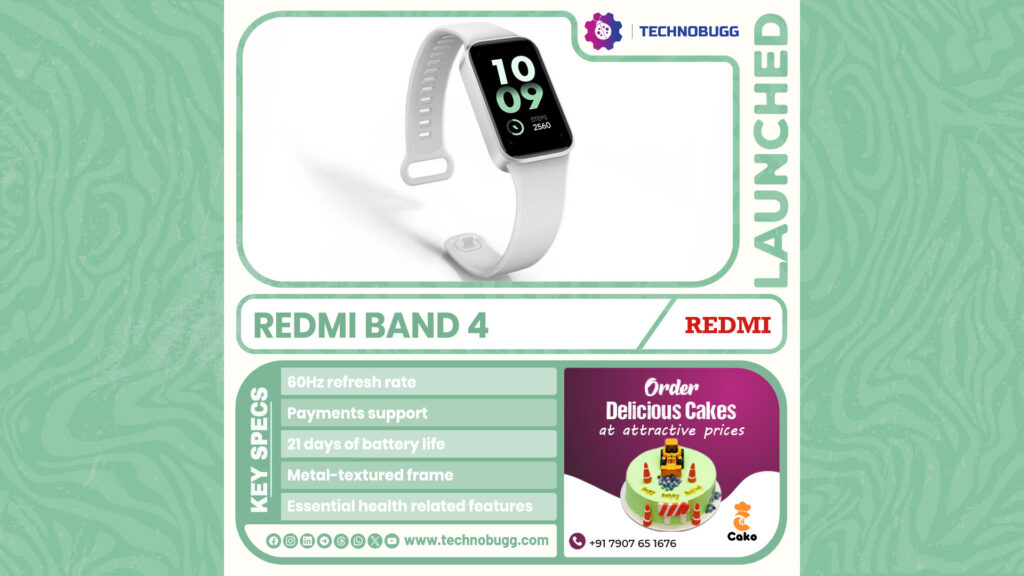 Redmi Band 4 Launched Redmi Band 4 Launched